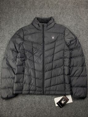 Spyder Pelmo Goose Down Puffer Jacket Mens Small 550 Lightweight Insulated NEW